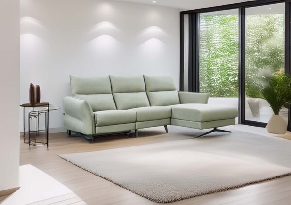 #2327 Firebird-B 高腳三座位單電鉸＋貴妃曲尺梳化