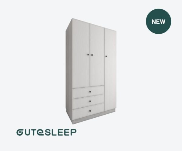 Tropfenform 揭門衣櫃 - 3門3櫃桶衣櫃(L)